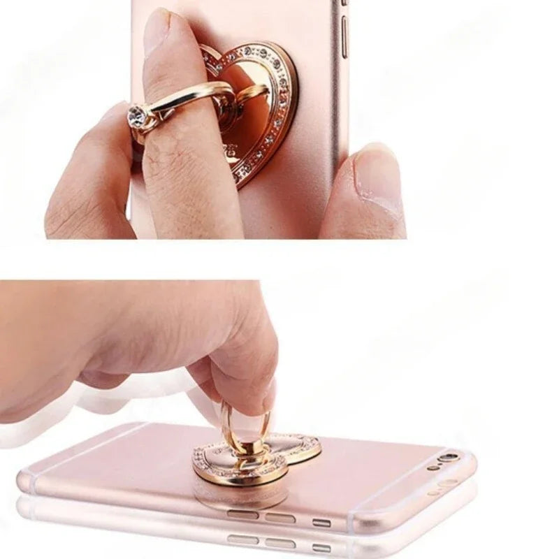 Heart-Shaped Diamond Mobile Phone Holder Phone Ring Holder Accessories