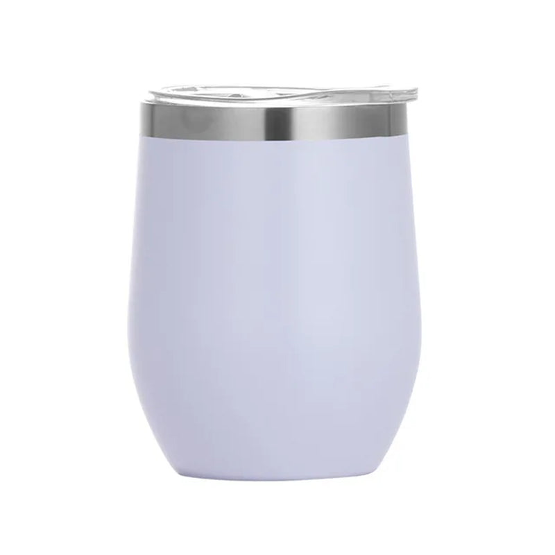 12Oz Eggshell Cup Double-Layer Stainless Steel Insulated Cup Vacuum Red Wine Egg Cup Coffee Tumbler with Lid