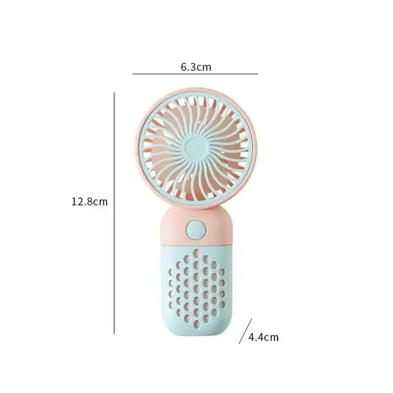 Handheld Mini Fan USB Rechargeable Portable Mute Small Electric Fan Student Dormitory Outdoor Travel Cooling Fan