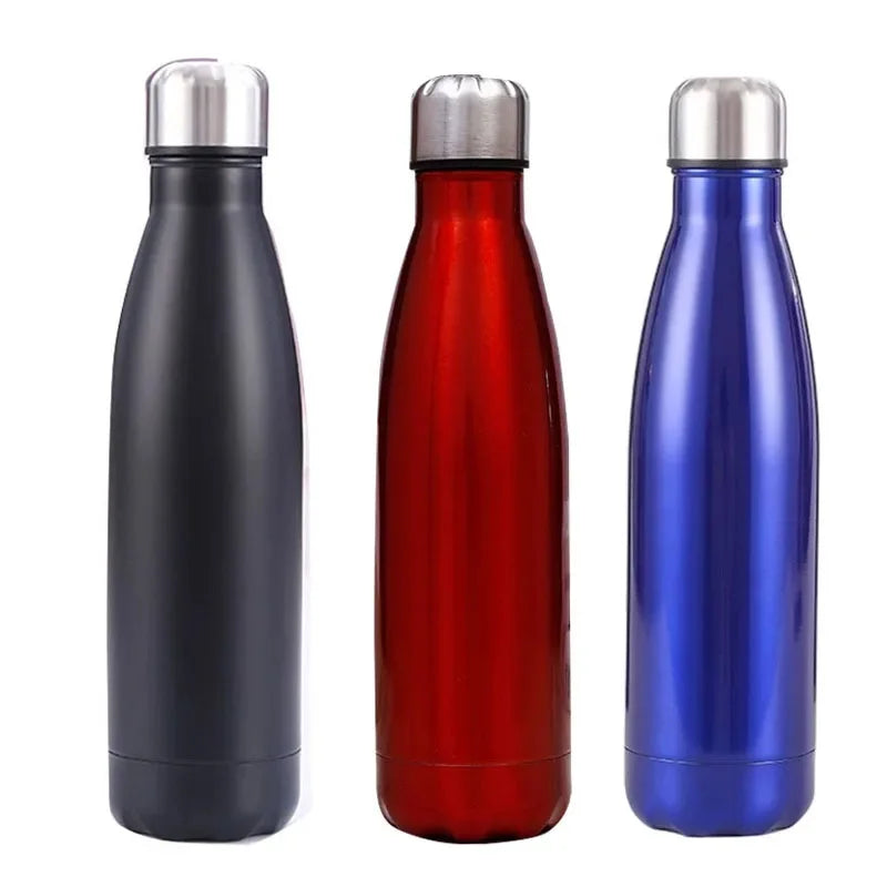 500/750Ml Stainless Steel Sports Water Cup Sports Kettle Single-Layer Double-Wall Thermal Insulation Vacuum Bottle