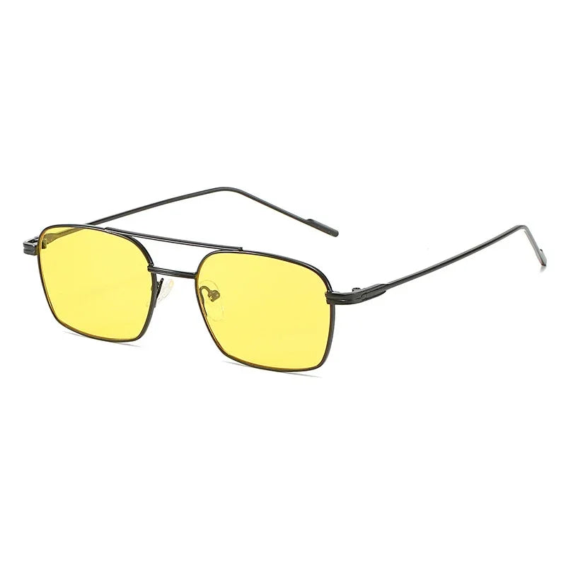 Dropshipping Fashion Square Sunglasses Men Women Metal Sun Glasses Retro Sun Glasses Vintage High Quality Gafas Oculos De Sol