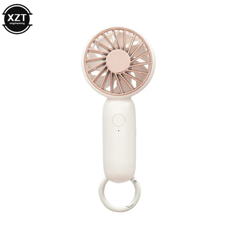 New Pocket Mini Handheld Fans Air Cooler Portable Hanging Carabiner Super Cool Wind Outdoor Fan USB Charging Small Personal Fans