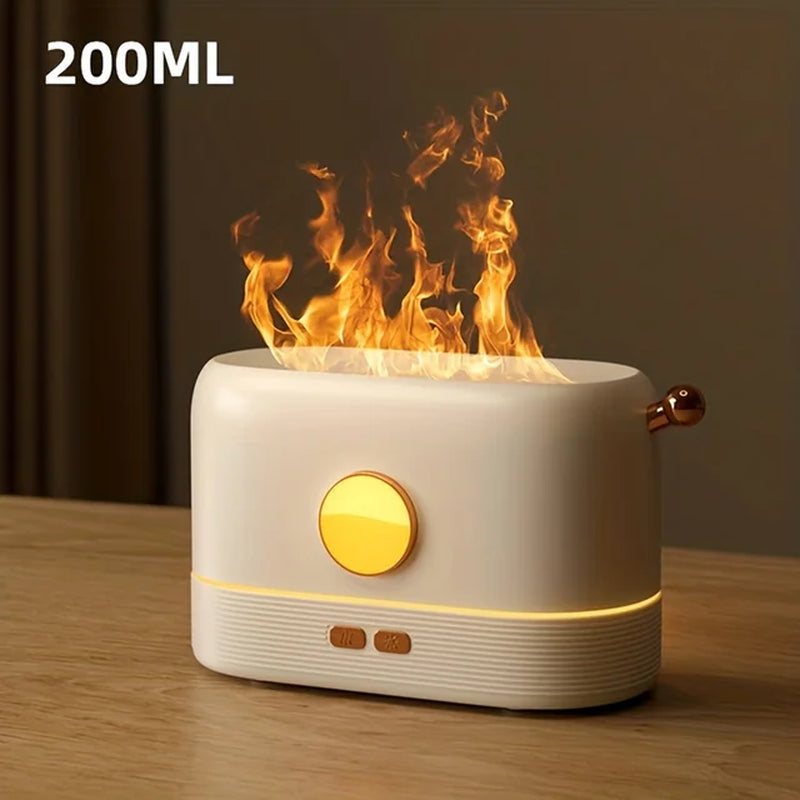 Portable Cool Mist Usb Led 3D Change Colors Fire Flame Aroma Essential Oil Diffuser Mini H2O Air Humidifier