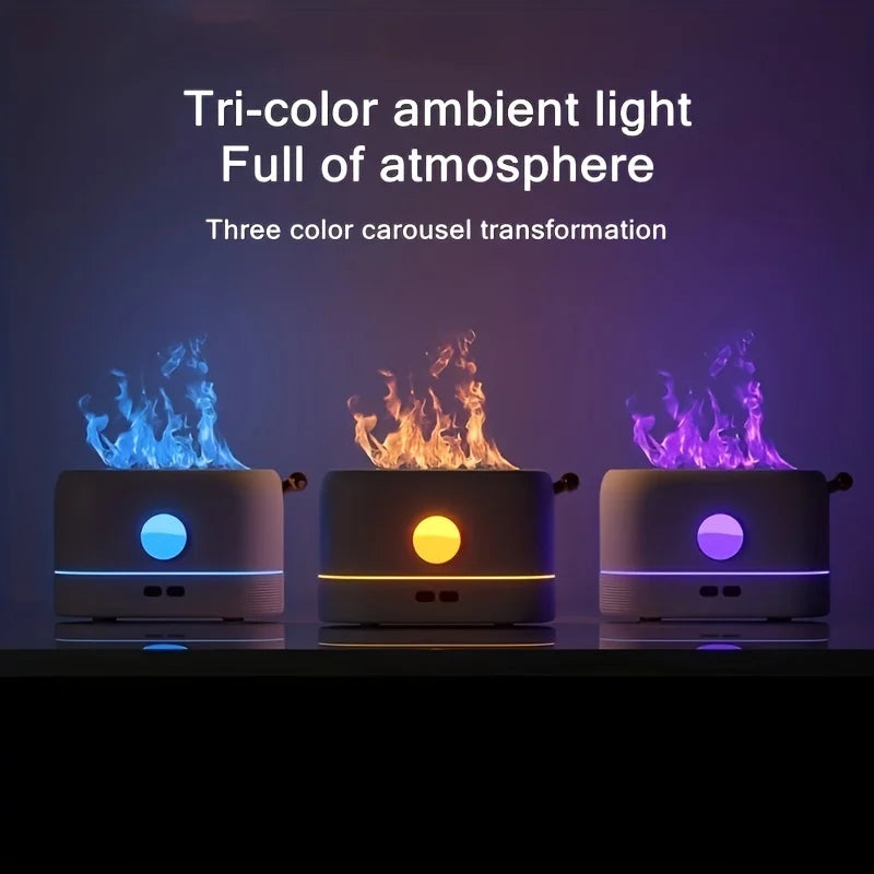 Portable Cool Mist Usb Led 3D Change Colors Fire Flame Aroma Essential Oil Diffuser Mini H2O Air Humidifier