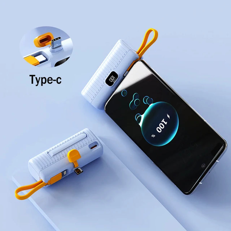 Mini Power Bank 30000 Mah Compact Capsule Stand Power Bank Fast Charging Free Shipping Suitable for Iphone Samsung