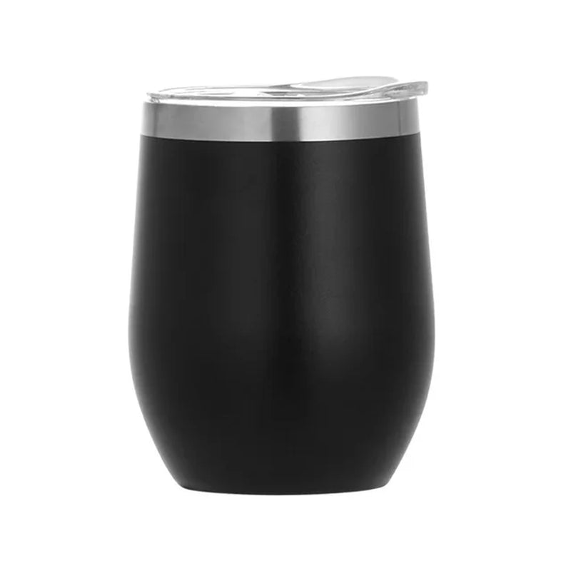 12Oz Eggshell Cup Double-Layer Stainless Steel Insulated Cup Vacuum Red Wine Egg Cup Coffee Tumbler with Lid