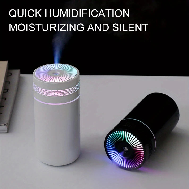 Portable LED Light 250Ml Spray Mist Humidifier Double Wet Aroma Essential Oil Diffuser Mini H2O Air Humidifier