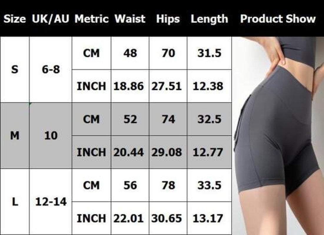 Women High Waist Gym Butt Lifting Pocket Fitness Sport Running Shorts Yoga Pants