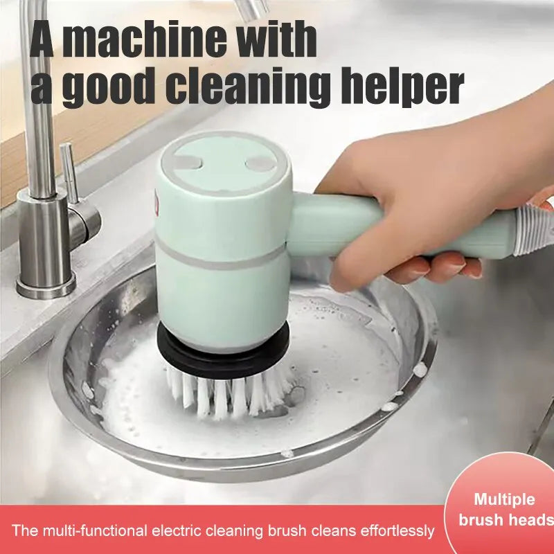 Electric Cleaning Brush Multi-Functional Home USB Rechargeable Electric Rotary Scrubber Household Appliances Cleaning Gadget