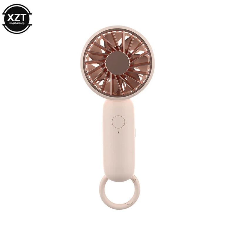 New Pocket Mini Handheld Fans Air Cooler Portable Hanging Carabiner Super Cool Wind Outdoor Fan USB Charging Small Personal Fans