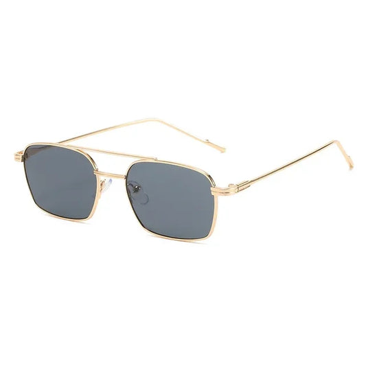 Dropshipping Fashion Square Sunglasses Men Women Metal Sun Glasses Retro Sun Glasses Vintage High Quality Gafas Oculos De Sol