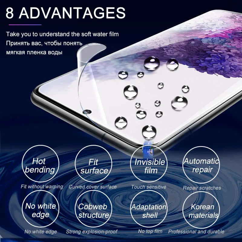 4Pcs Hydrogel Film for  Galaxy S23 S20 S21 S22 S24 plus Ultra FE Note 20 9 10 plus A52S A53 A51 A50 A21S Screen Protector