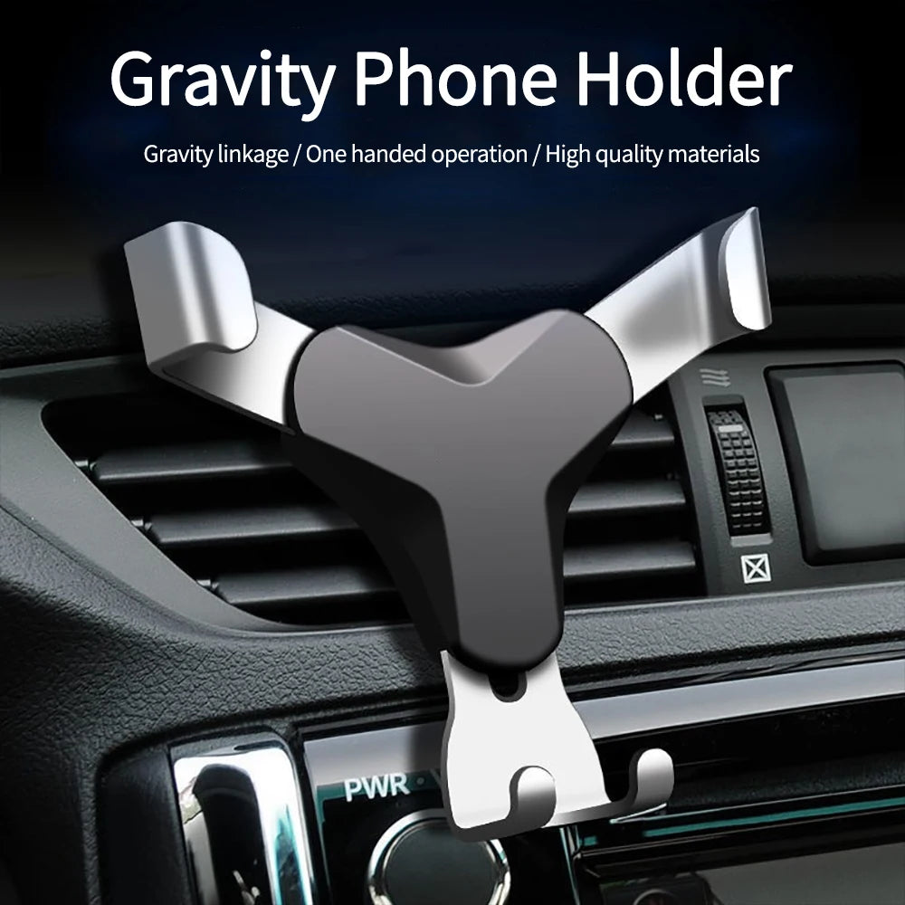 Car Holder for Phone in Car Air Vent Mount Clip Cell Holder Gravity Mobile Phone Stand for Iphone 15 Xiaomi Samsung