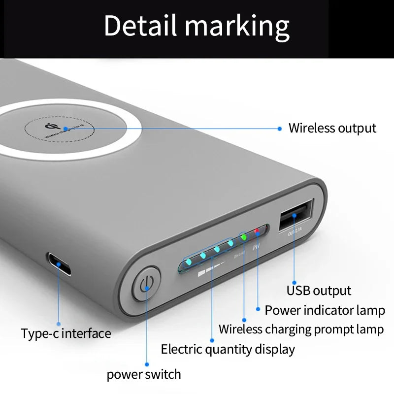 200000Mah Power Bank Ultra-Large Capacity Universal Wireless Fast Charging Power Bank Thin and Portable Free Shipping