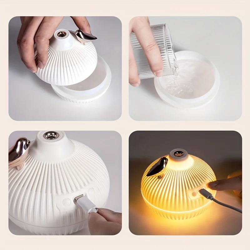 Portable Mini Cute Little Onion Night Light Aroma Essential Oil Diffuser USB Mini H2O Air Humidifier