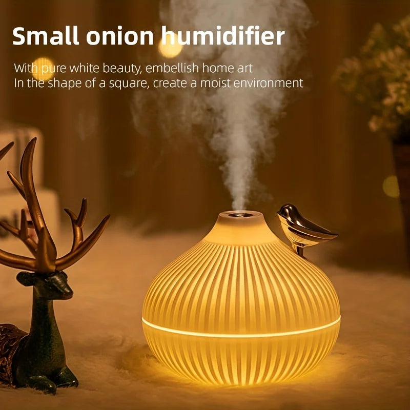 Portable Mini Cute Little Onion Night Light Aroma Essential Oil Diffuser USB Mini H2O Air Humidifier