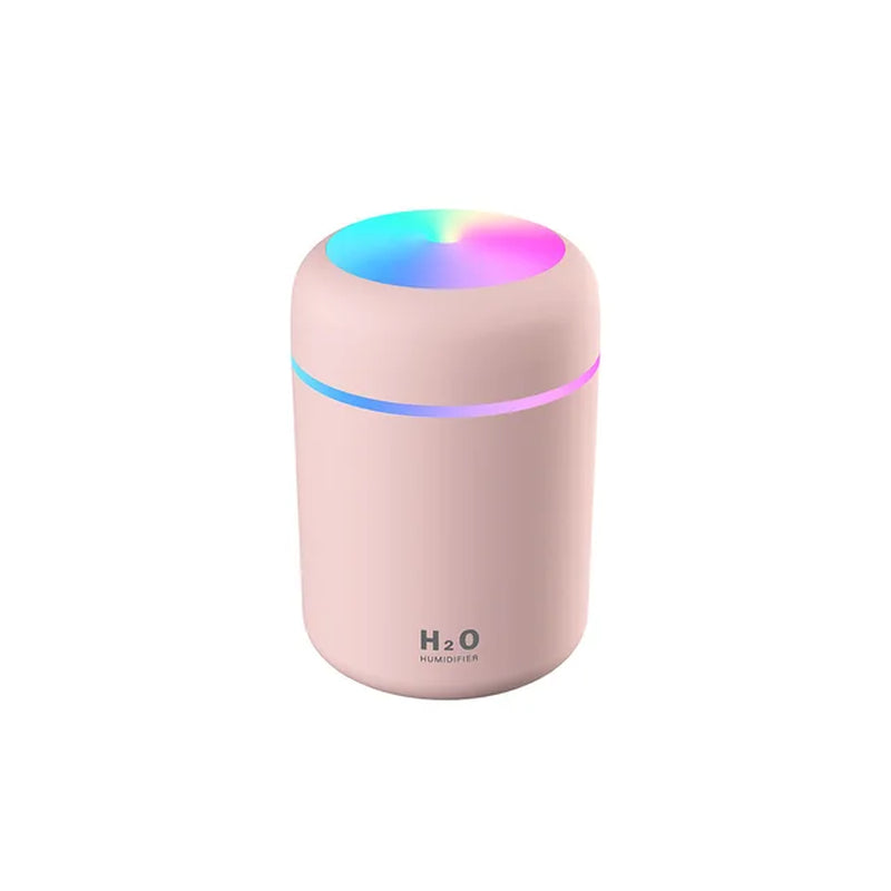 Portable LED Light Mini 300Ml H2O Spray Mist Humidifier Double Wet Aroma Essential Oil Diffuser Car Usb Air Humidifier