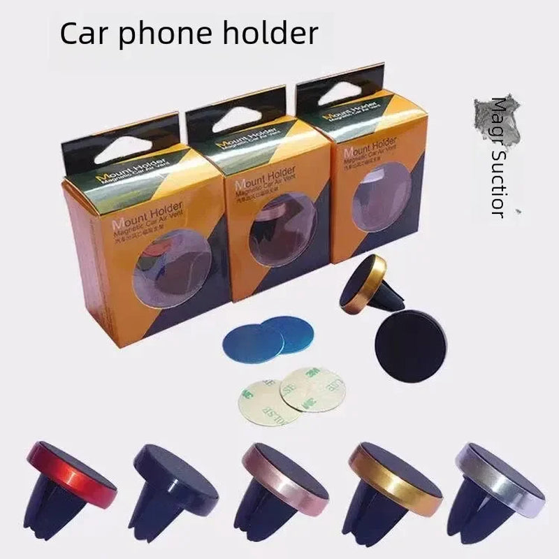 Car Vent Magnetic Phone Holder Automobile Interior Air Conditioning Car Bracket Non-Charging Gravity Supported Installation