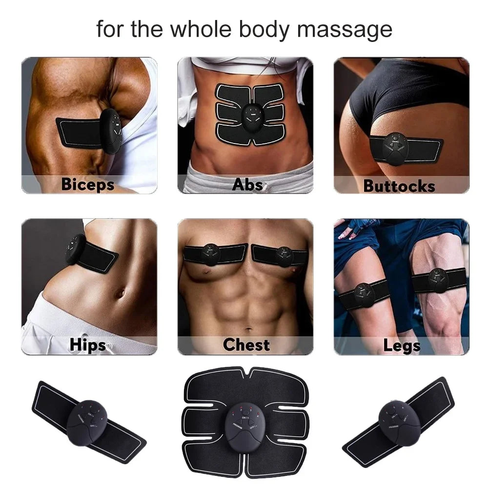 Electric EMS Muscle Stimulator Wireless Buttocks Trainer Abdominal ABS Stimulator Fitness Body Slimming Massager Sculpt Machine