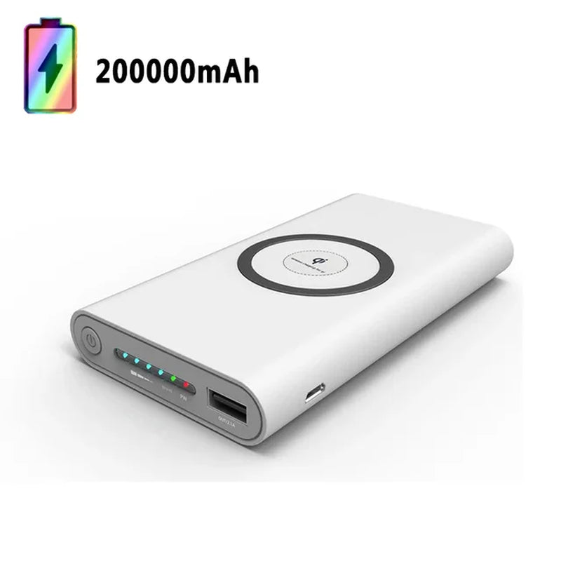 200000Mah Power Bank Ultra-Large Capacity Universal Wireless Fast Charging Power Bank Thin and Portable Free Shipping