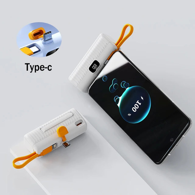 Mini Power Bank 30000 Mah Compact Capsule Stand Power Bank Fast Charging Free Shipping Suitable for Iphone Samsung