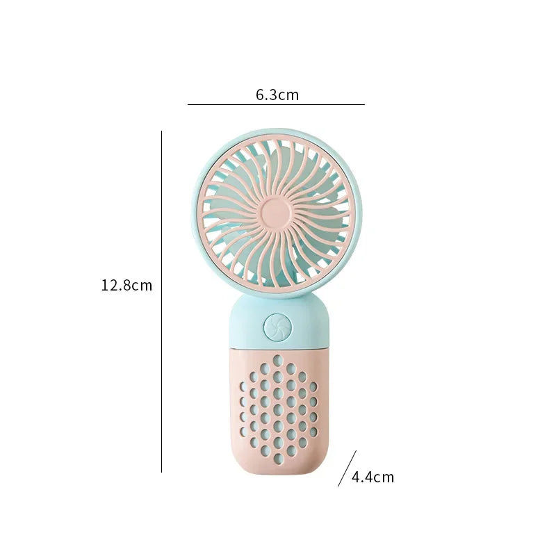 Handheld Mini Fan USB Rechargeable Portable Mute Small Electric Fan Student Dormitory Outdoor Travel Cooling Fan