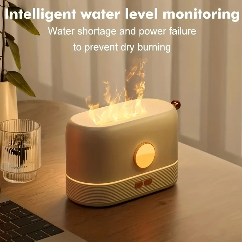 Portable Cool Mist Usb Led 3D Change Colors Fire Flame Aroma Essential Oil Diffuser Mini H2O Air Humidifier