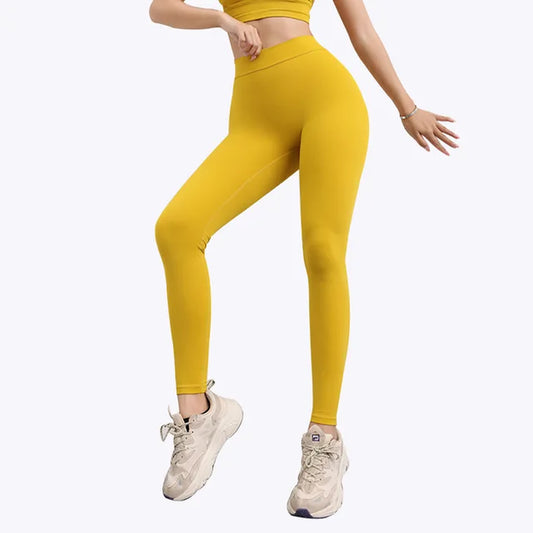 Women Seamless Solid Leggings Knitted High Waist Sports Leggings Fashion Hip Lifting Running Yoga Sport Gym Tights Pantalones