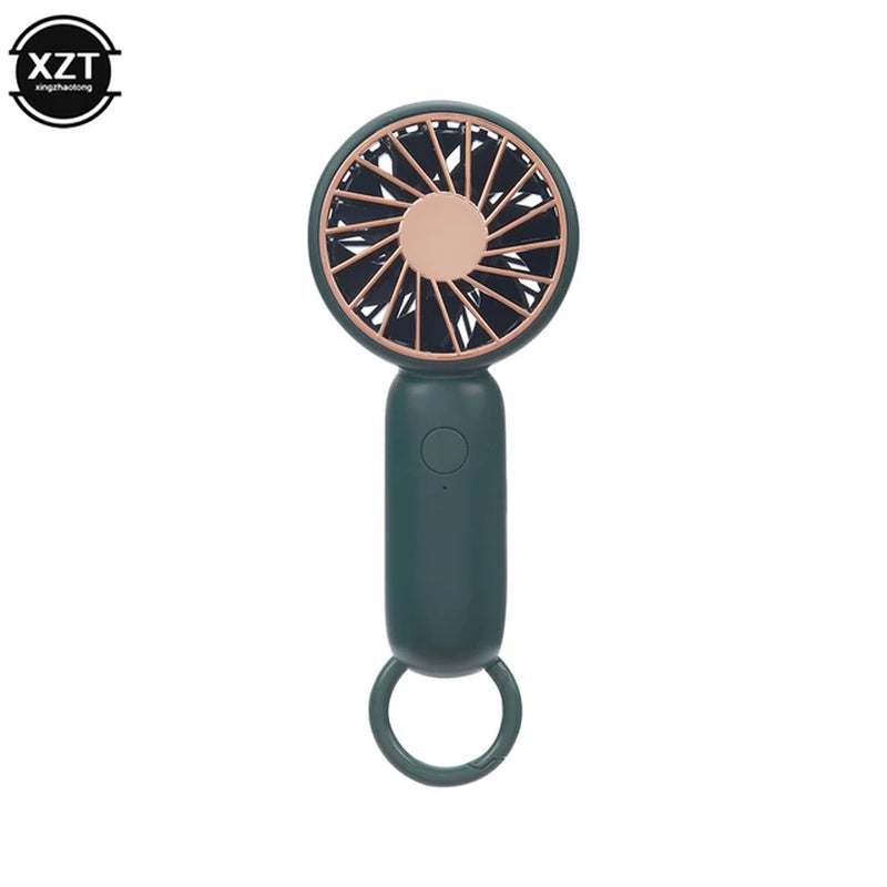 New Pocket Mini Handheld Fans Air Cooler Portable Hanging Carabiner Super Cool Wind Outdoor Fan USB Charging Small Personal Fans