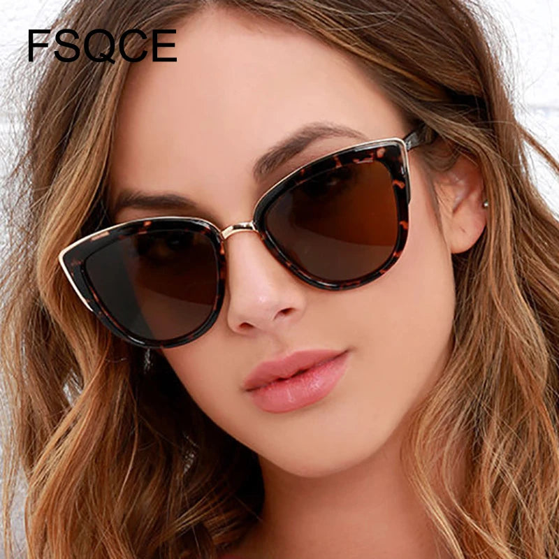 Luxury Cat Eye Sunglasses Women Luxury Brand Designer Vintage Gradient Glasses Retro Cat Eye Sun Glasses Female Eyewear UV400