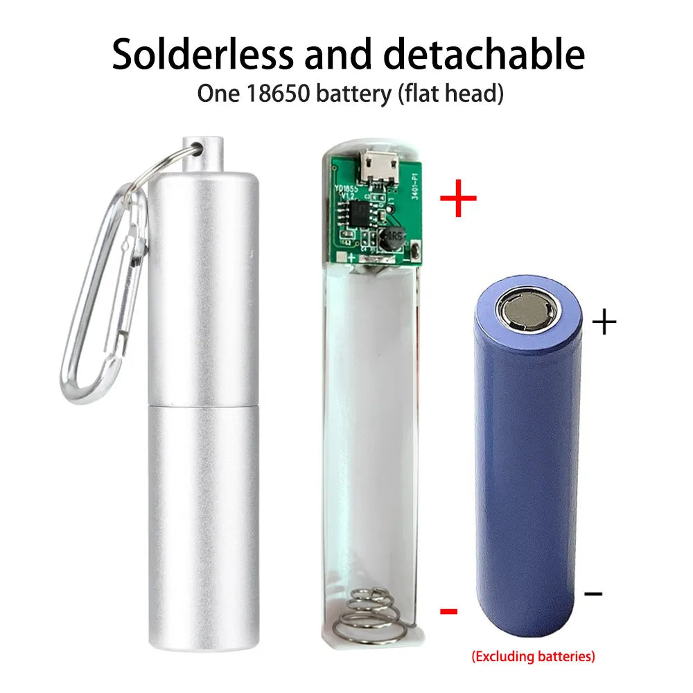 Outdoor Portable Power Bank Boxes 1*18650 Battery Diy Aluminium Alloy Shell with Buckle Solderless Removable