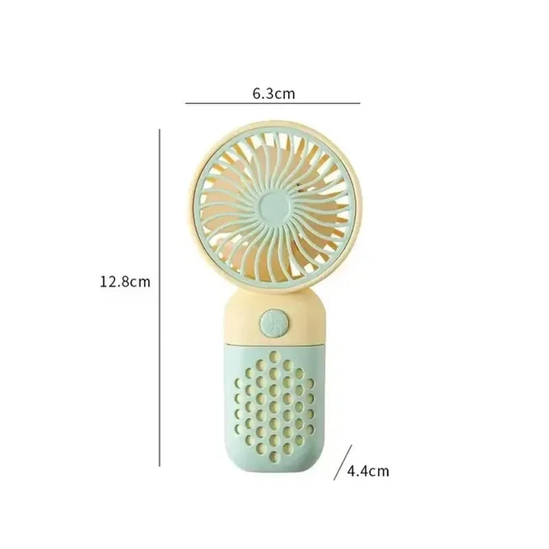 Handheld Mini Fan USB Rechargeable Portable Mute Small Electric Fan Student Dormitory Outdoor Travel Cooling Fan