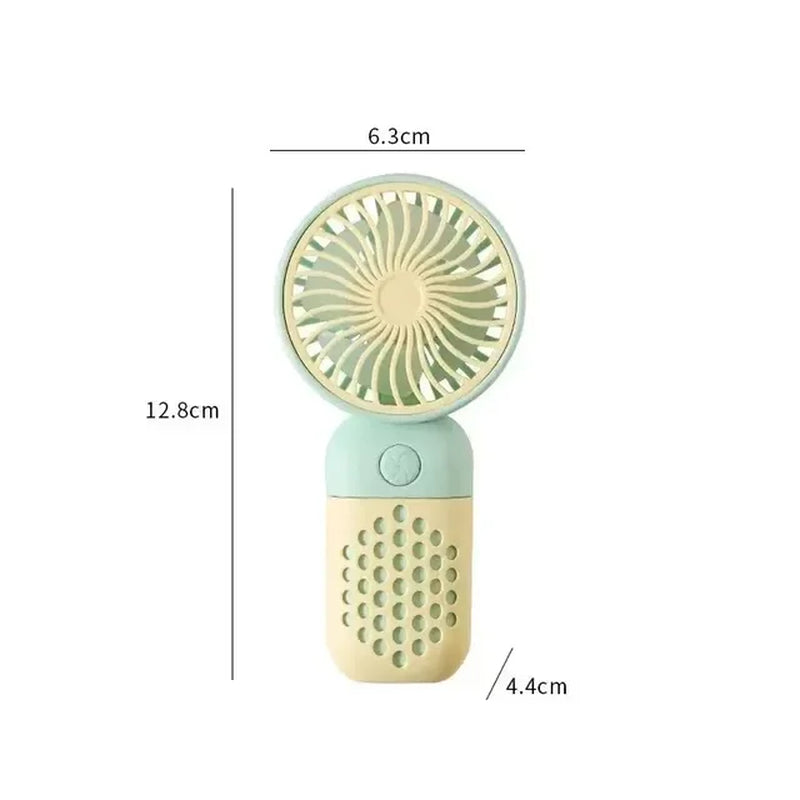 Handheld Mini Fan USB Rechargeable Portable Mute Small Electric Fan Student Dormitory Outdoor Travel Cooling Fan