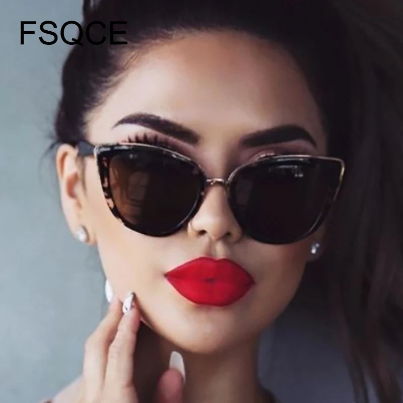 Luxury Cat Eye Sunglasses Women Luxury Brand Designer Vintage Gradient Glasses Retro Cat Eye Sun Glasses Female Eyewear UV400