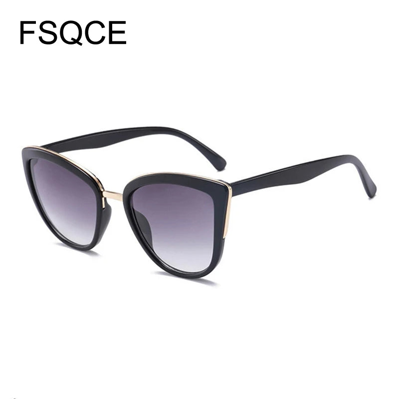 Luxury Cat Eye Sunglasses Women Luxury Brand Designer Vintage Gradient Glasses Retro Cat Eye Sun Glasses Female Eyewear UV400